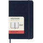 Kalendarz dzienny MOLESKINE 2027, 12M, P, 9x14cm, twarda oprawa, sapphire blue, Kalendarze, Zeszyty i bloki