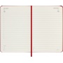 Kalendarz dzienny MOLESKINE 2027, 12M, P, 9x14cm, twarda oprawa, scarlet red, Kalendarze, Zeszyty i bloki