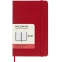 Kalendarz dzienny MOLESKINE 2027, 12M, P, 9x14cm, twarda oprawa, scarlet red, Kalendarze, Zeszyty i bloki