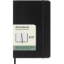 Kalendarz tygodniowy horyzontalny MOLESKINE 2027, 12M, P, 9x14cm, miękka oprawa, czarny, Kalendarze, Zeszyty i bloki