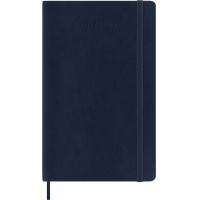 Kalendarz tygodniowy MOLESKINE 2026/27, 18M, L, 13x21cm, miękka oprawa, sapphire blue, Kalendarze, Zeszyty i bloki