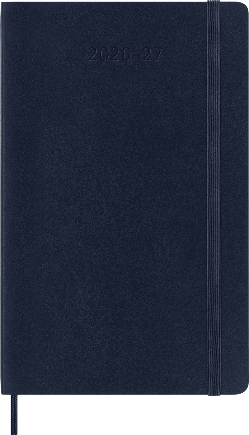 Kalendarz tygodniowy MOLESKINE 2026/27, 18M, L, 13x21cm, miękka oprawa, sapphire blue, Kalendarze, Zeszyty i bloki