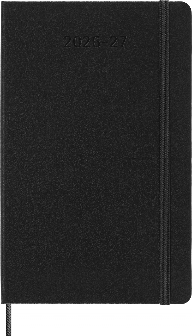 Kalendarz tygodniowy MOLESKINE 2026/27, 18M, L, 13x21cm, twarda oprawa, czarny, Kalendarze, Zeszyty i bloki