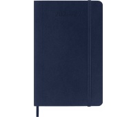 Kalendarz tygodniowy MOLESKINE 2026/27, 18M, P, 9x14cm, miękka oprawa, sapphire blue, Kalendarze, Zeszyty i bloki