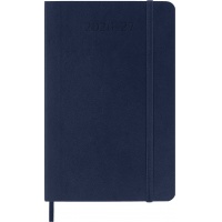 Kalendarz tygodniowy MOLESKINE 2026/27, 18M, P, 9x14cm, miękka oprawa, sapphire blue, Kalendarze, Zeszyty i bloki