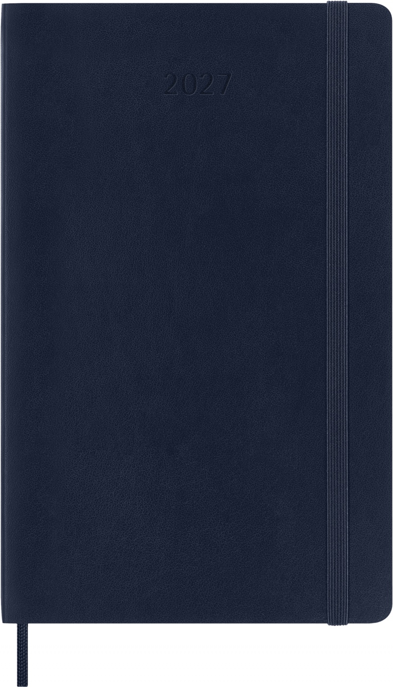 Kalendarz tygodniowy MOLESKINE 2027, 12M, L, 13x21cm, miękka oprawa, sapphire blue, Kalendarze, Zeszyty i bloki