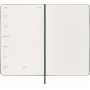 Kalendarz tygodniowy MOLESKINE 2027, 12M, L, 13x21cm, twarda oprawa, myrtle green, Kalendarze, Zeszyty i bloki