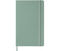 Kalendarz tygodniowy MOLESKINE 2027, 12M, L, 13x21cm, twarda oprawa, Sage Green, Kalendarze, Zeszyty i bloki
