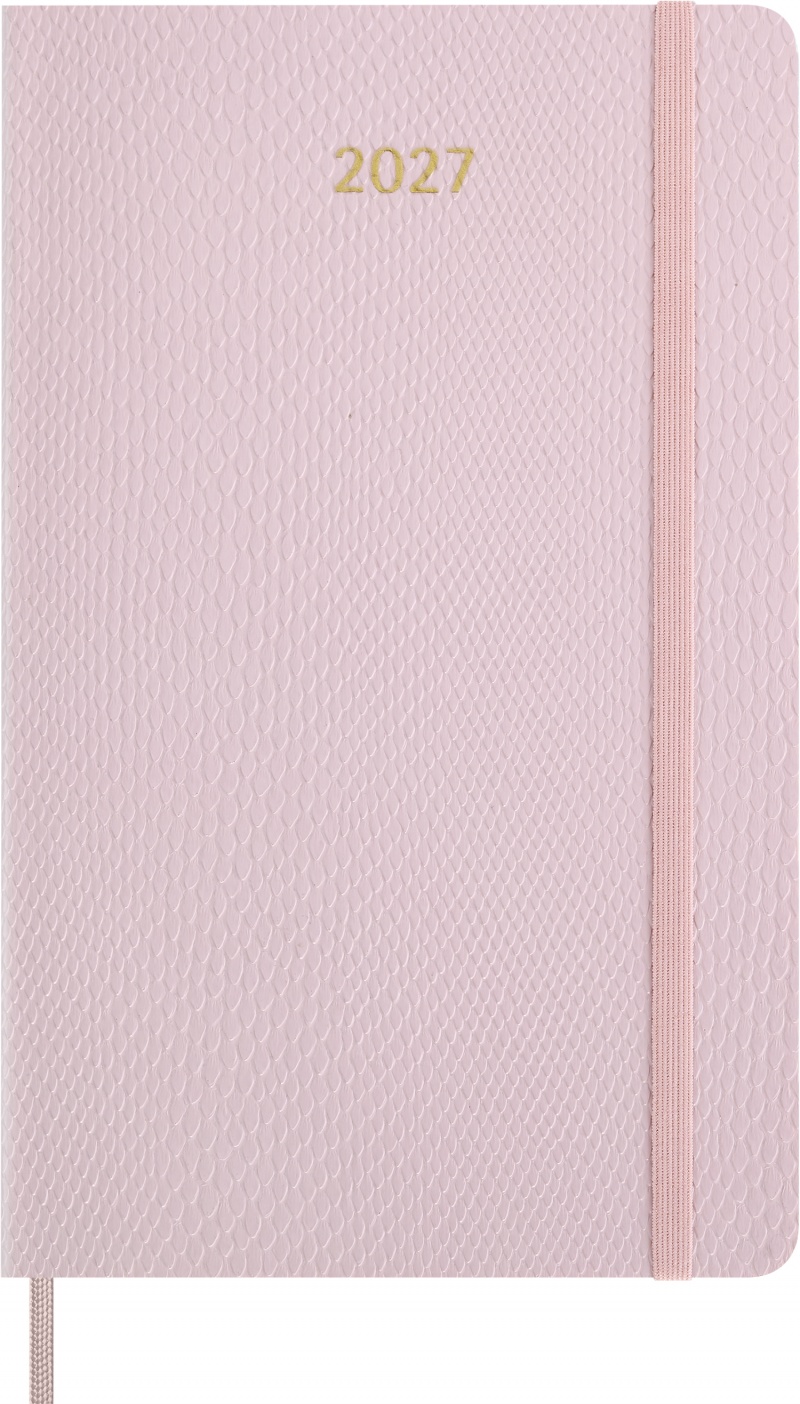Kalendarz tygodniowy MOLESKINE 2027, 12M, L, 13x21cm, edycja limitowana, syntetyczna sk&oacute;ra węża, box, bordeaux, Kalendarze, Zeszyty i bloki