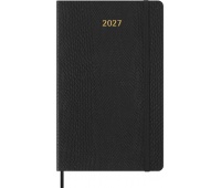 Kalendarz tygodniowy MOLESKINE 2027, 12M, L, 13x21cm, edycja limitowana, syntetyczna sk&oacute;ra węża, box, czarny, Kalendarze, Zeszyty i bloki