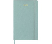 Kalendarz tygodniowy MOLESKINE 2027, 12M, L, 13x21cm, edycja limitowana, syntetyczna sk&oacute;ra węża, box, sage Green, Kalendarze, Zeszyty i bloki