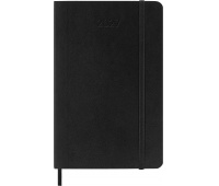 Kalendarz tygodniowy MOLESKINE 2027, 12M, P, 9x14cm, miękka oprawa, czarny, Kalendarze, Zeszyty i bloki