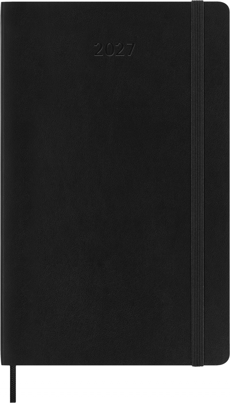 Kalendarz tygodniowy MOLESKINE 2027, 12M, P, 9x14cm, miękka oprawa, czarny, niemiecki, Kalendarze, Zeszyty i bloki