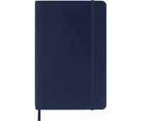 Kalendarz tygodniowy MOLESKINE 2027, 12M, P, 9x14cm, miękka oprawa, sapphire blue, Kalendarze, Zeszyty i bloki