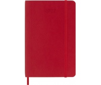 Kalendarz tygodniowy MOLESKINE 2027, 12M, P, 9x14cm, miękka oprawa, scarlet red, Kalendarze, Zeszyty i bloki