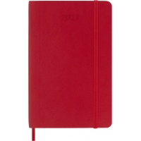 Kalendarz tygodniowy MOLESKINE 2027, 12M, P, 9x14cm, miękka oprawa, scarlet red, Kalendarze, Zeszyty i bloki