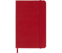 Kalendarz tygodniowy MOLESKINE 2027, 12M, P, 9x14cm, twarda oprawa, scarlet red, Kalendarze, Zeszyty i bloki