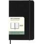 Kalendarz tygodniowy MOLESKINE 2027, 12M, P, 9x14cm, twarda oprawa, czarny, Kalendarze, Zeszyty i bloki