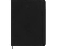 Kalendarz tygodniowy MOLESKINE 2027, 12M, XL, 19x25cm, miękka oprawa, czarny, Kalendarze, Zeszyty i bloki