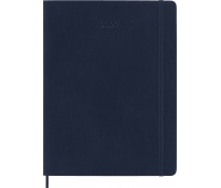Kalendarz tygodniowy MOLESKINE 2027, 12M, XL, 19x25cm, miękka oprawa, sapphire blue, Kalendarze, Zeszyty i bloki