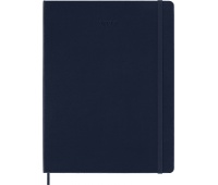 Kalendarz tygodniowy MOLESKINE 2027, 12M, XL, 19x25cm, twarda oprawa, sapphire blue, Kalendarze, Zeszyty i bloki