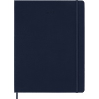 Kalendarz tygodniowy MOLESKINE 2027, 12M, XL, 19x25cm, twarda oprawa, sapphire blue, Kalendarze, Zeszyty i bloki