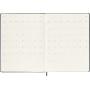 Kalendarz tygodniowy MOLESKINE 2027, 12M, XL, 19x25cm, twarda oprawa, sapphire blue, Kalendarze, Zeszyty i bloki
