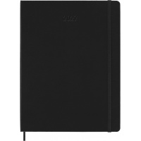Kalendarz tygodniowy MOLESKINE 2027, 12M, XL, 19x25cm, twarda oprawa, czarny, Kalendarze, Zeszyty i bloki