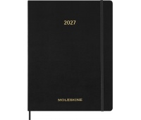 Kalendarz tygodniowy wertykalny MOLESKINE 2027, 13M, XXL, 23,5x28cm, miękka oprawa, czarny, Kalendarze, Zeszyty i bloki