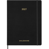 Kalendarz tygodniowy wertykalny MOLESKINE 2027, 13M, XXL, 23,5x28cm, miękka oprawa, czarny, Kalendarze, Zeszyty i bloki