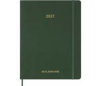 Kalendarz tygodniowy wertykalny MOLESKINE 2027, 13M, XXL, 23,5x38cm, miękka oprawa, myrtle green, Kalendarze, Zeszyty i bloki