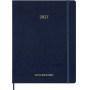 Kalendarz tygodniowy wertykalny MOLESKINE 2027, 13M, XXL, 23,5x28cm, miękka oprawa, sapphire blue, Kalendarze, Zeszyty i bloki