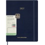 Kalendarz tygodniowy wertykalny MOLESKINE 2027, 13M, XXL, 23,5x28cm, miękka oprawa, sapphire blue, Kalendarze, Zeszyty i bloki