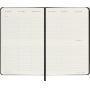 Kalendarz tygodniowy wertykalny MOLESKINE 2027, 12M, P, 9x14cm, twarda oprawa, czarny, Kalendarze, Zeszyty i bloki