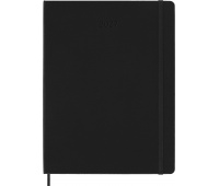 Kalendarz tygodniowy wertykalny MOLESKINE Pro 2027, 12M, XL, 19x25cm, twarda oprawa, czarny, Kalendarze, Zeszyty i bloki