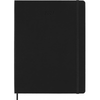 Kalendarz tygodniowy wertykalny MOLESKINE Pro 2027, 12M, XL, 19x25cm, twarda oprawa, czarny, Kalendarze, Zeszyty i bloki