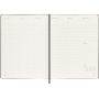 Kalendarz tygodniowy wertykalny MOLESKINE Pro 2027, 12M, XL, 19x25cm, twarda oprawa, czarny, Kalendarze, Zeszyty i bloki
