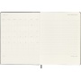 Kalendarz tygodniowy wertykalny MOLESKINE Pro 2027, 12M, XL, 19x25cm, twarda oprawa, czarny, Kalendarze, Zeszyty i bloki