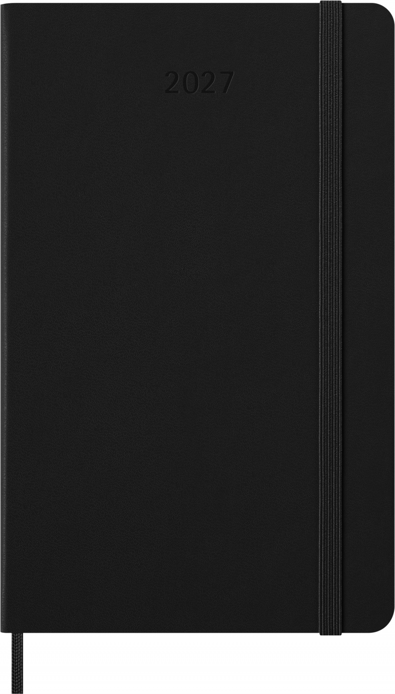 Kalendarz tygodniowy MOLESKINE Smart 2027, 12M, L, 13x21cm, twarda oprawa, czarny, Kalendarze, Zeszyty i bloki
