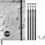 Zestaw MOLESKINE NASA: 2 przypinki + 1 notes L w linie + 4 oł&oacute;wki, Notatniki, Zeszyty i bloki