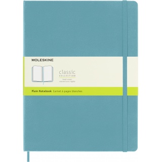 Notatnik MOLESKINE, XL ekstra duży, gładki, twarda okładka, turkusowy, Notatniki, Zeszyty i bloki