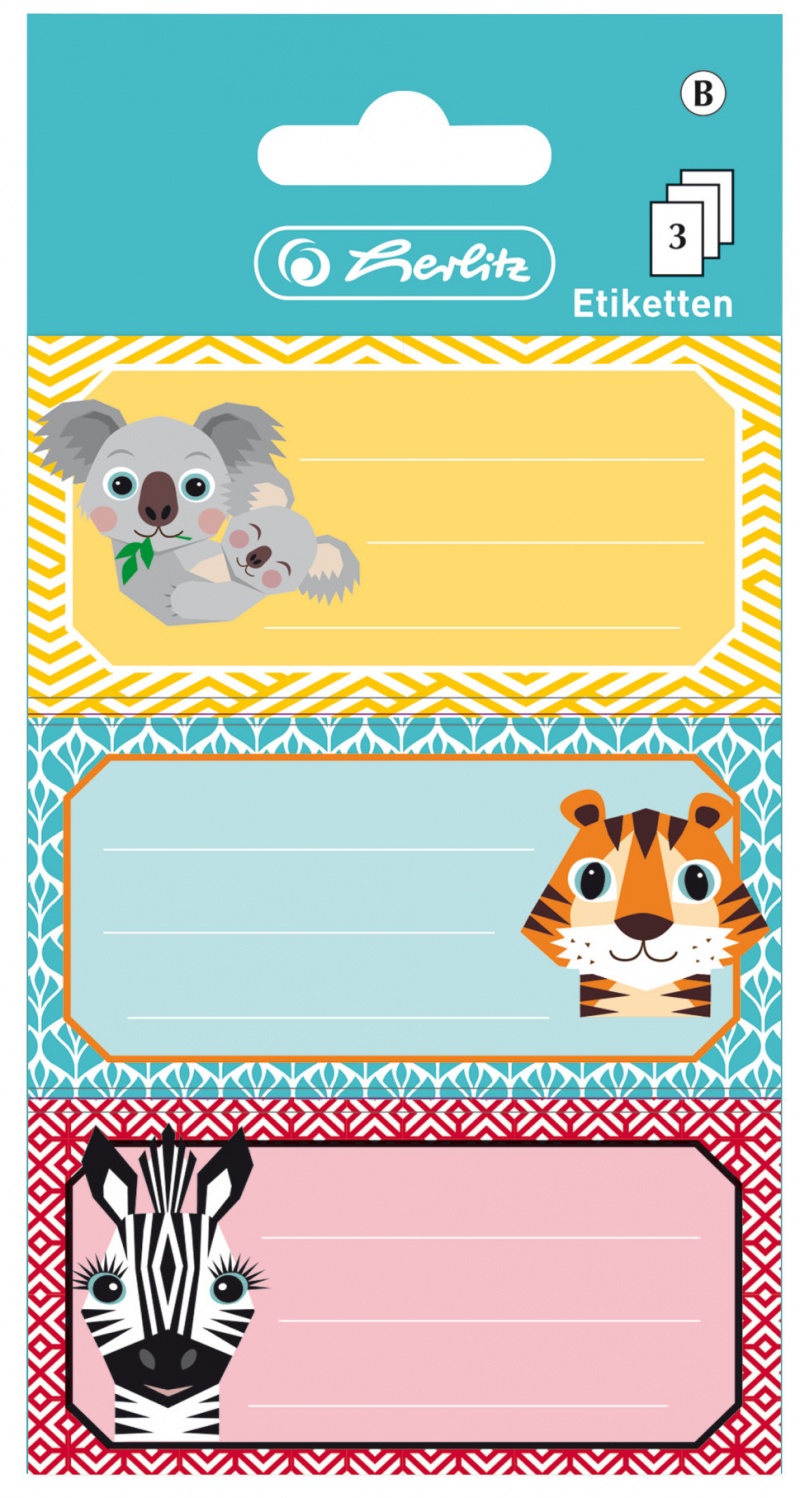 NAKLEJKI (3) SZKOLNE CUTE ANIMALS, Naklejki, Art. kreatywne