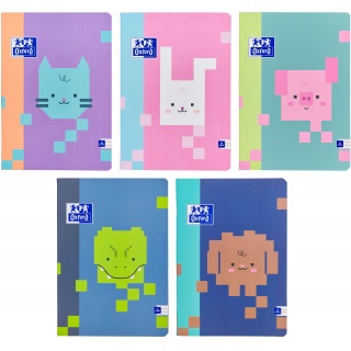 ZESZYT OXFORD ZOO BLOCKS A5 16K.LINIA PODW.KOL./10, Zeszyty, Zeszyty i bloki