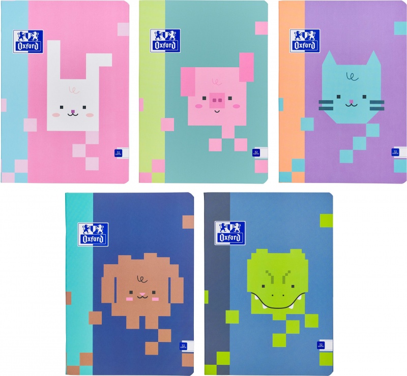 ZESZYT OXFORD ZOO BLOCKS A5 32K.LINIA /10/, Zeszyty, Zeszyty i bloki