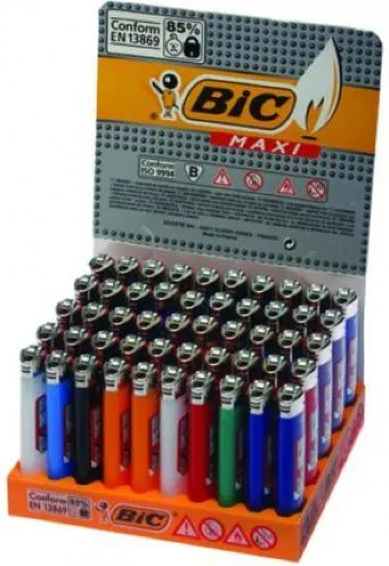 ZAPALNICZKA BIC MAXI J26 50szt., Pozostałe, Wyposażenie biura