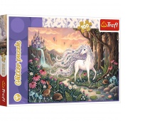 PUZZLE 100 Glitter - Tęczowy blask jednorożca