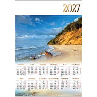 KALENDARZ JEDNOPLANSZOWY PL02 KLIF 2027, Ścienne, Kalendarze