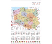 KALENDARZ JEDNOPLANSZOWY PL15 MAPA 2027