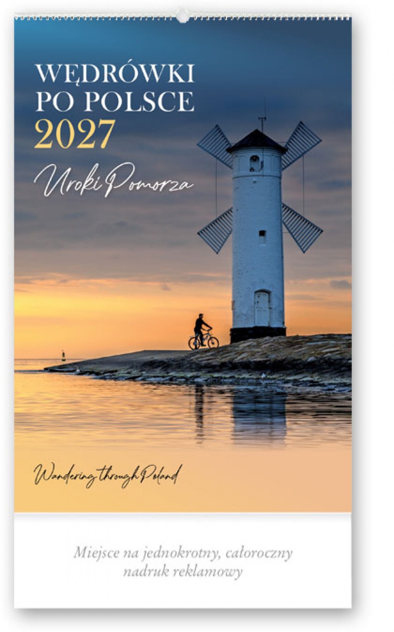 KALENDARZ REKLAMOWY RW04 WĘDR&Oacute;WKI PO POLSCE 2027, Ścienne, Kalendarze