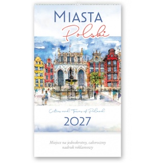 KALENDARZ REKLAMOWY RW05 MIASTA POLSKI 2027, Ścienne, Kalendarze
